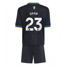 Dětské fotbalový komplet Manchester United Luke Shaw #23 Tretí košile 2025-26 Krátkým Rukávem